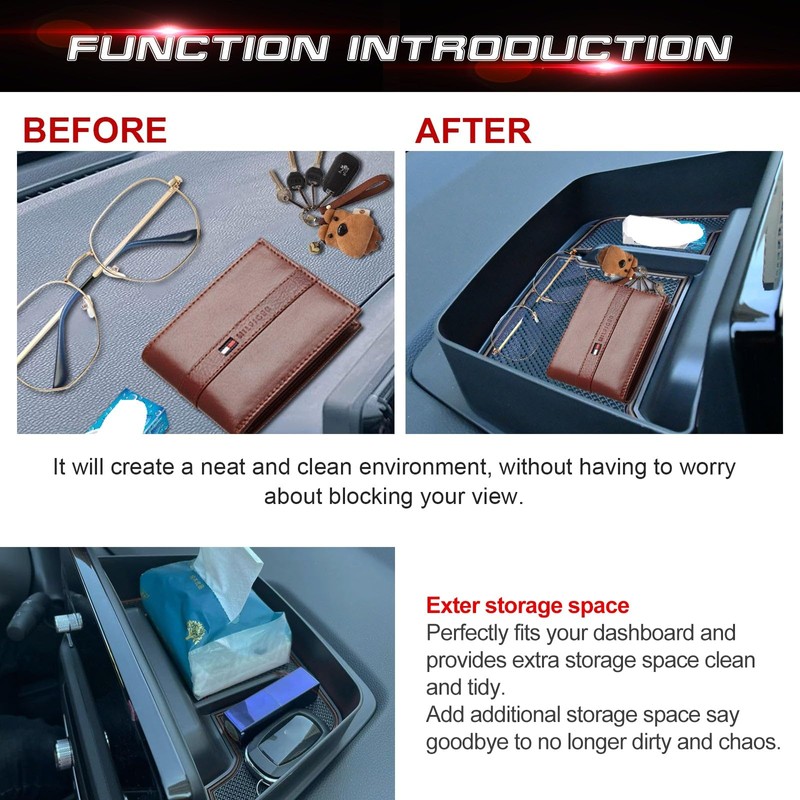 x xotic tech Interior Center Console Dashboard Hidden Storage Orgainzer