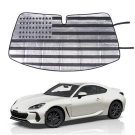 Windshield Sunshade for Subaru BRZ/Toyota 86 2012-2023, Front Window Sun Shade, Foldable Reflective Sun Visor, Screen Shield Cover Blocker UV Protector HeatShield Keeps Your Vehicle Cool (Black)
