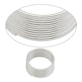 Bead Smith Memory Wire, Approximately 48 Loops Silver Plated Steel 3/4" Ring