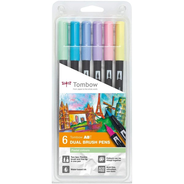 Tombow"6 ABT" Dual Brush Pen - Pastel-P