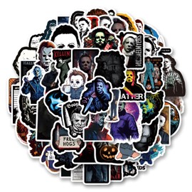 61pcs Michael Myers Stickers for Cartoon Cute Girls Boys Teenagers Adult Water Bottles Laptop Suitcases Birthday Toy Decoration Kids Holiday Party
