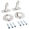 Moen 65-F-PS Donner Low-Profile Curved Shower Rod Flange Kit, Polished Stainless