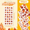 100Pcs Thanksgiving Clear Candy Cookie Bags Autumn Pumpkin Maple Leaf