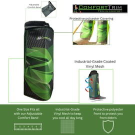 ComfortTrim High-Vis Leg Guards - Ultimate Protection, Comfort, and Cooling for String Trimming, Landscaping, and Lawn Care Professionals - Protects from Debris, and Enhances Safety