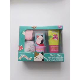 Squishmallow Bath Set 1 Bubble Bath 1 Body wash 1 Bath Bomb 1 Bath Pouf