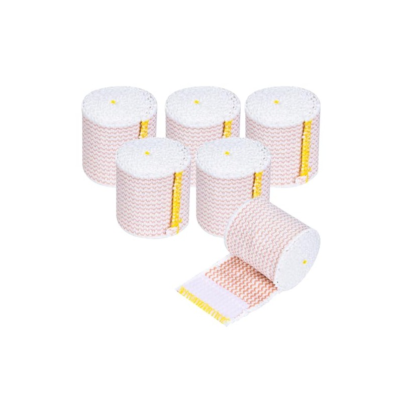 Compression Bandage, Elastic Bandage Wrap 6PCS Bandage Wrap Roll with