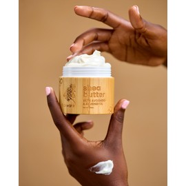 Nokware Skincare Raw Shea Butter with Avocado & Sweet Almond Oil - Floral Scent. 100% Whipped Natural Ghana Shea Butter for Dry Skin, Hair & Body - Pure, Handmade, Vegan, Eco-friendly -100 ml