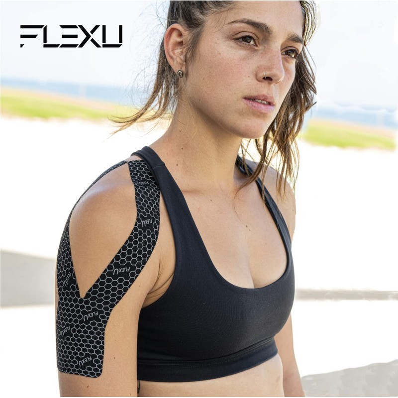 FlexU Kinesiology Tape 1 Roll Pack (20 Pre-cut, Width: 5