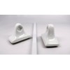 Tenedos White Glazed Ceramic Bathroom Accessory Kit - Not for
