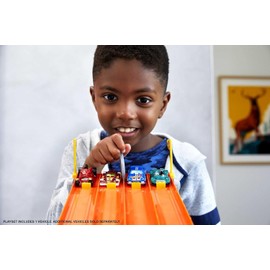 Hot Wheels Toy Car Track Set, 4-Lane Elimination Race