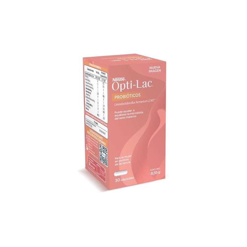 Opti-Lac Probióticos Lactobacillus Fermentum LC40 Frasco 30 Cápsulas