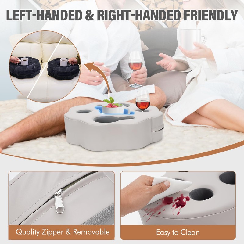 IGOHEALS Couch Cup Holder Pillow - Couch Drink Holder Sofa