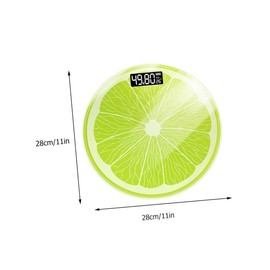 SAFIGLE 1Pc Lemon Design Body Weight Scale Accurate Digital Weighing Tool with LED Display Tempered Material Room Temperature Rounded Corners for Home Use