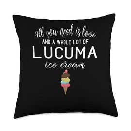 Lucuma Ice Cream Gift for Ice Cream Lovers! Throw Pillow