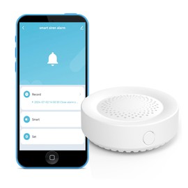 Smart Wi-Fi Siren Alarm: Home Security Alarm with 100 dB Sounder, Wireless Burglar Alarm, App Remote Control, Links with Tuya Smart Devices for Home Security & Home Automation, Compatible with Alexa
