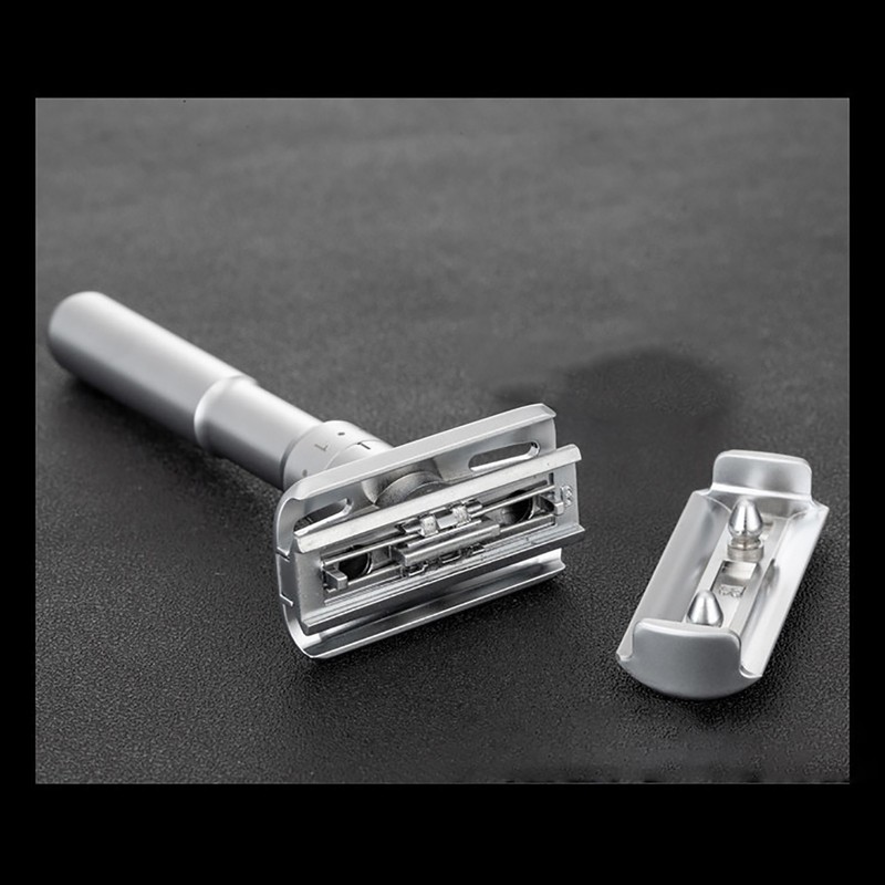 Men Hand Shaving Knife Set with 5Pcs Double Edge Replacement