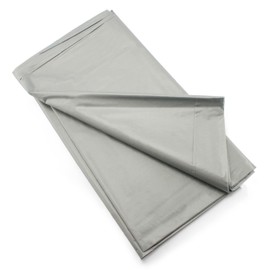 Plastic Table Cover 137x137cm 2 Pack Catering | Dining Table Disposable Tablecloths for Outdoor Kitchen or Indoor Furniture Party Table Cover (Sliver)