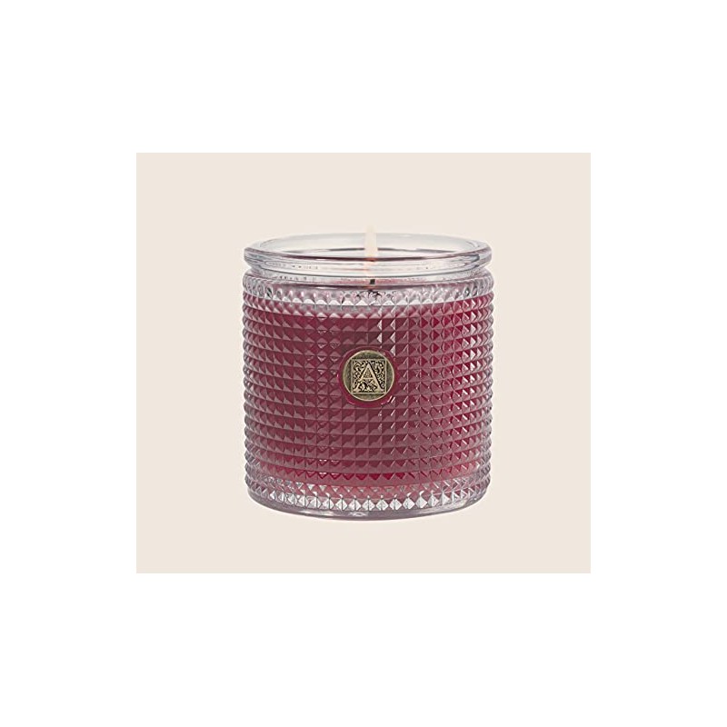 Aromatique Vanilla Rosewater Textured Glass Scented Jar Candle