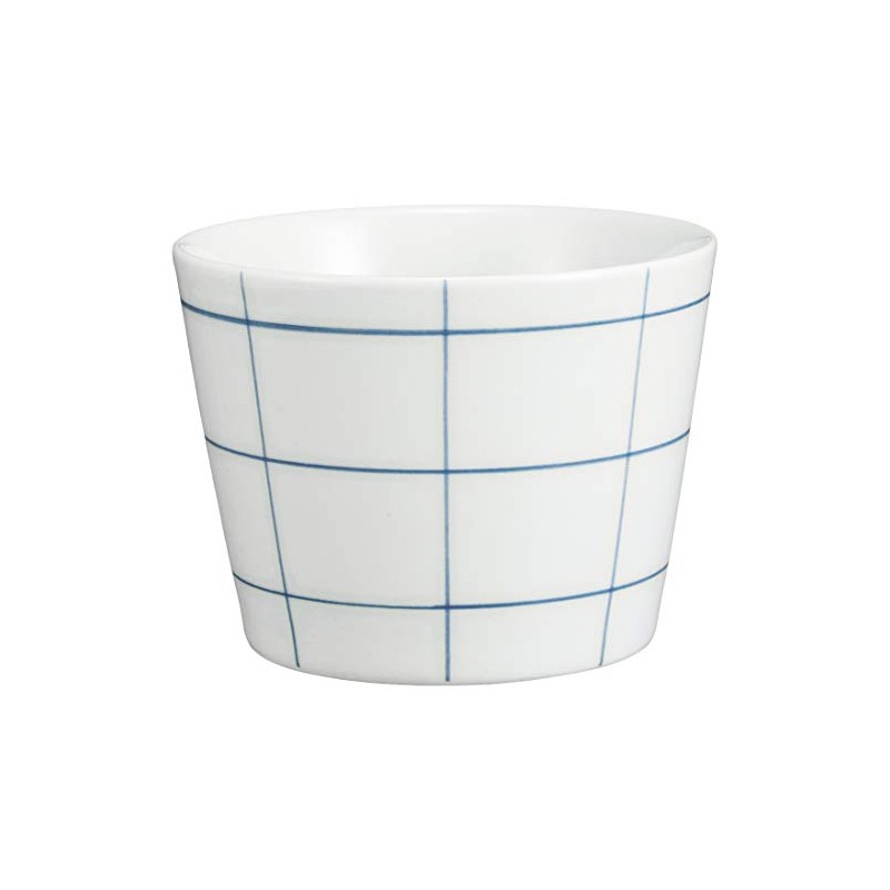 Hasami Ware 45406 Essence es Cup (S) Plaid Blue