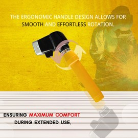 Twist Grip Electrode Holder 400AMP Twist Type Stick Welding Stinger - All Copper Heavy Duty Electrode Clamp for Most Welding Machine (Yellow)