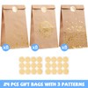 JOLLYFUN 24PCS Gold Foil Party Favor Bags with Stickers, Small
