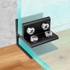 8PCS Black 90 Degrees Glass Clamp for 10-12mm Thickness