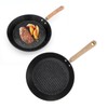 Round Frying Pan Universal Nonstick Flat Bottom Iron Grill Pan