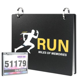 Race Bib Holder, Bib Number Sleeves, Vinyl Sheet Protectors, Runner's Race Bib Display Holder and Album, 20 Protective Sleeves/Pack