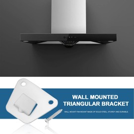 SG Store 2pcs Wall Mounted Fan Bracket Heavy Duty Cold Rolled Steel Bracket Wall Mounted Triangle Bracket with Fastening Screws for Fans Range Hoods Fixing