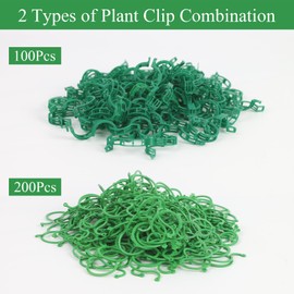 BATHRINS Pack of 300 Plant Clips, Plant Clips for Climbing Plants, Reusable Plant Clips, Adjustable Plant Clips for Flower, Plants, Vegetables, Tomatoes