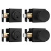 Haidms Black Door Knobs with Deadbolt, Zinc-Alloy Matte Black Front