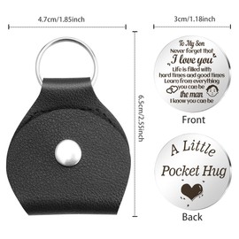 Easter Gifts for Son Pocket Hug Keychain Birthday Gifts For Teen Boys Long Distance Gift Token Back to School or Graduation Gift For Son From Mom And Dad First Day of School