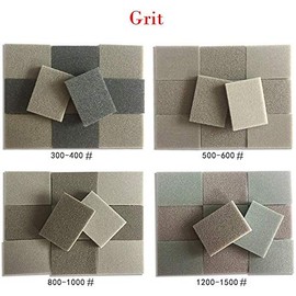 10 Pcs 500-600 Grits Foam Sanding Sponge Abrasive Blocks Wet/Dry Bodywork Foam Sanding Block