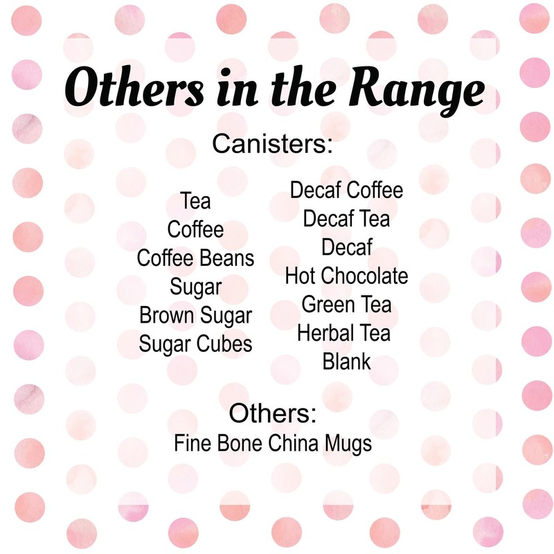 Purely Home Pink Polka Dots Decaf Tea Storage Canister -
