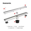 SaniteModar Linear Shower Drain, Linear Drain 24 inch Invisible 2