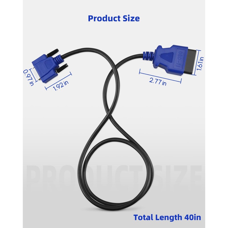 JUWEVAZU OBD2 OBDII Cable Adapter 493113 Fit for Nexiq USB