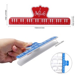 4 Pieces Music Score Clips, Music Holder Piano Printing Clip for Stand Sheet Book Reading Marker, Paper Files, Pictures Photos, Food Clips