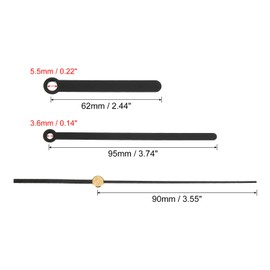 PATIKIL Replacement Clock Hands Kit, 10 Set Replacement Clock Hands Kits Clock Mechanism Movement Aluminum Wall Clock Hands Parts Replacement for Wall Clock Repair DIY, Black, A05