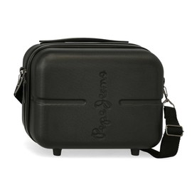 Pepe Jeans Highlight Adjustable Toiletry Bag with Shoulder Bag, black, Makeup bag