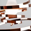 MiniSun | Contemporary Copper Metal Double Ribbon Spiral Ceiling Light