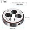 sourcing map 2pcs Round Threading Die M10 x 1.0 Metric
