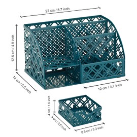 Exerz Desk Organiser, Desk Tidy, Pen Holder, Multifunctional, Metal, Drawer, Paper Holder, EX348-F7