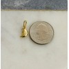 Alex and Elsa 14K Real Gold 3D Half Moon Pendant,