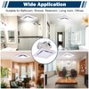 FEITON Square Bathroom Exhaust Fan with LED Light, Adjustable Color