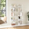 ELYKEN Ladder Shelf, White 5-Tier Wood Wall Mounted Bookshelf with