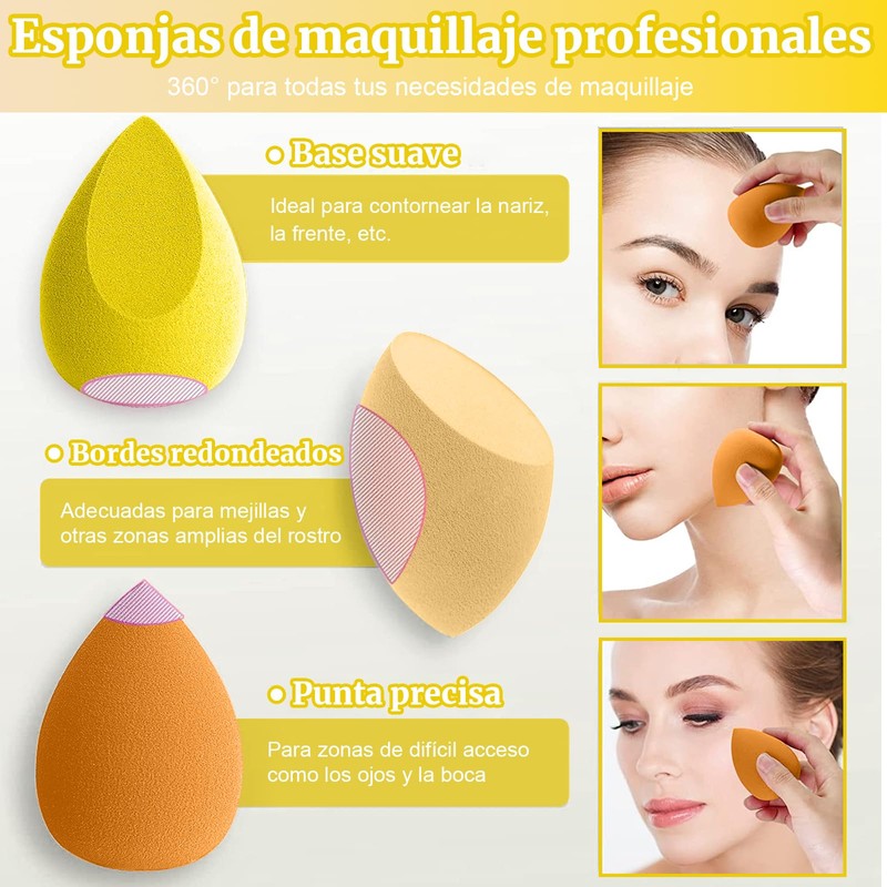 Esponja de Maquillaje Beauty Blenders, Esponja Facial Maquillaje para Bases