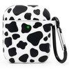 Mouzor Cute Airpods Case, Cow Print Airpods 2 Case, Cow