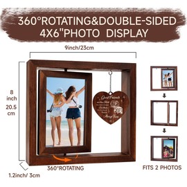 Best Friend Photo Frames,Friendship Gifts for Women, Friends Birthday Gifts Long Distance Gifts Going Away Gifts Graduation Gift for Besties BFF Best Friend Picture Frame Wooden（4 * 6 inch