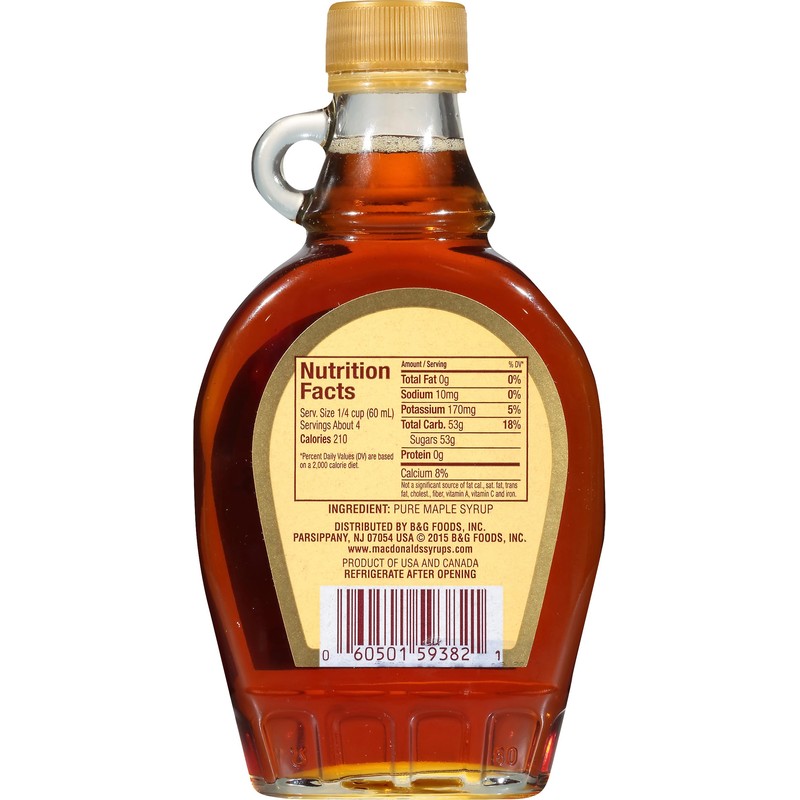 MacDonald's 100% Pure Maple Syrup, 8.5 Ounce Bottle