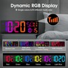 XREXS Large Digital Wall Clock Bluetooth Sync, 17.2" RGB Color